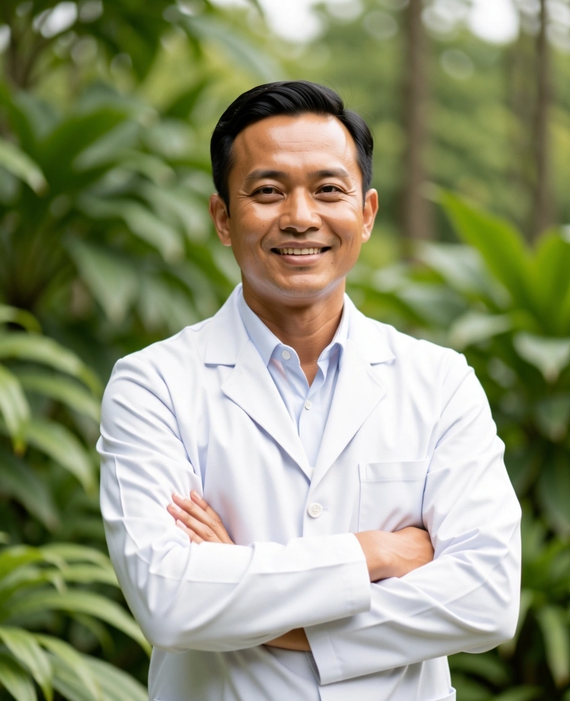 Nutritionist Adrian Wijaya in a natural setting